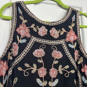 Floral Embroidered Sleeveless dress